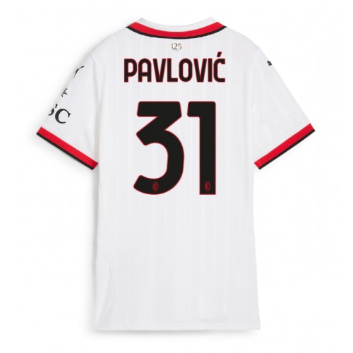 Dres AC Milan Strahinja Pavlovic #31 Gostujuci za Žensko 2024-25 Kratak Rukav